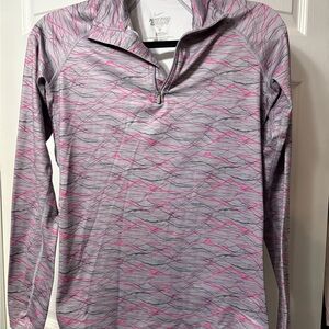 Nike Pro Combat Pink and Gray Top